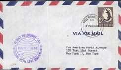 Lettre Australie 1st flight Melbourne San Francisco 30 7 59 Crocodile
