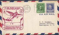 Lettre Etats Unis Washington Special Pick up service 29 5 1940