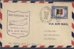 Lettre Etats Unis AM Boston to San Francisco 30 9 1946