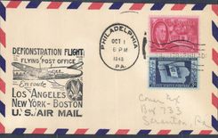 Lettre Etats Unis Los Angeles New York Boston 1 10 1946