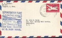 Lettre Etats Unis Los Angeles New York Boston 1 10 1946