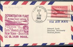 Lettre Etats Unis Los Angeles New York Boston 1 10 1946