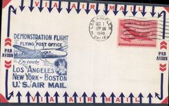 Lettre Etats Unis Los Angeles New York Boston 1 10 1946