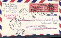 Letter the United States Buffalo to Dominican Republic 1 11 1946