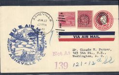 Lettre Etats Unis Asheville to Washington 27 6 1941