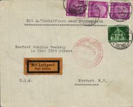 Lettre Zeppelin Europa Nordamerika 27 6 36 