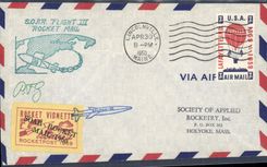 Lettre Etats Unis Rocket Mail Lincolnville 30 4 1960