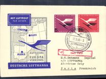 Lettre Allemagne London Paris Madrid Lufthansa 17 5 55