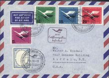Lettre Allemagne 11 6 55 Lufthansa to Buffalo NY