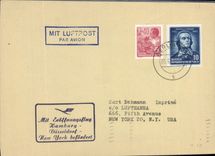Letter Germany Dusseldorf New York 3 6 1955