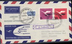 Lettre Allemagne Frankfurt Hamburg Munchen 1 4 55