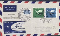 Lettre Allemagne Frankfurt Hamburg Munchen 1 4 55
