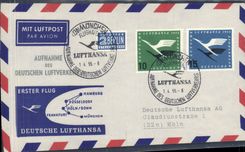 Lettre Allemagne Frankfurt Hamburg Munchen 1 4 55