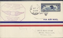 Lettre Etats Unis New York chicago 1 9 1927