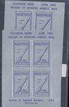 Vignette Rockepost Bloc de 4 perfore + non perfore June 1961 USA