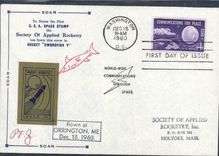 Lettre Etats Unis Washington Rocket vignette Holyoke Orrington 15 12 1960 