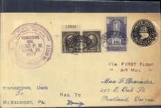Lettre Etats Unis Cleveland Pittsburgh 21 4 1927 