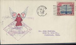 Lettre 1er Vol Etats Unis Cleveland Louisville 1 8 1928 Ange