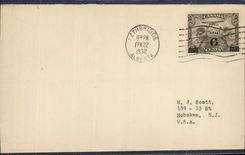 Lettre Canada FDC 22 2 1932