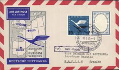 Lettre Allemagne 15 5 55 London Paris Madrid 