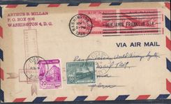 Lettre Etats Unis Flight to Peru 1 11 1946