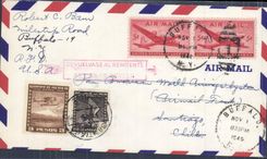 Lettre Etats Unis Flight to Santiago Chili