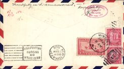 Lettre Etats Unis 1st flight Mineola Kitty Hawk 17 12 1928