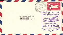 Lettre Etats Unis 1st Flying Air Mail CAr 11 10 1946
