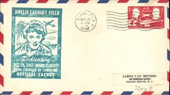 Letter the United States 1st Flight Miami Ocean Grove Amelia earjart Field 26 10 1947