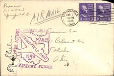 Lettre Etats Unis Flight Springfield 1 3 1948