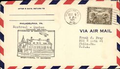 Letter Canada 1st Flight Montreal Quebec 9 12 1929