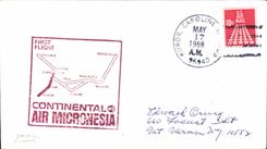Letter the United States 1st Flight Air Micronesia Honolulu 17 5 1968