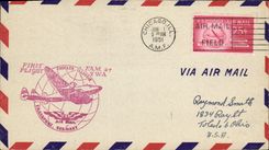 Letter the United States 1st Flight Chicago Frankfurt 1 6 1951