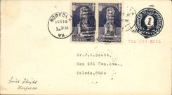 Lettre Etats Unis 1st Flight Norfolk to Toledo 10 10 