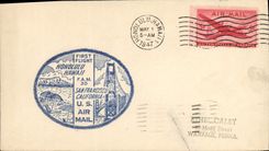 Lettre Etats Unis 1st Flight Honolulu San Francisco 1 5 1947