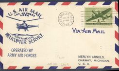 Letter the United States 1st flight Helicopter Helicopter Los Angeles 8 7 1946