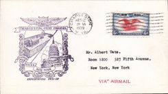 Letter the United States 1st flight Charlestown W Virginia 2 5 1939