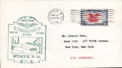 Letter the United States 1st Spencer flight 12 5 1939