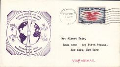 Lettre Etats Unis 1st flight Glenville 28 5 1939