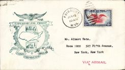 Letter the United States 1st Fairmont flight 11 6 1939
