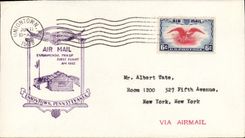 Letter the United States 1st Uniontown flight 11 6 1939