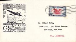 Letter the United States 1st Grafton flight 25 6 39