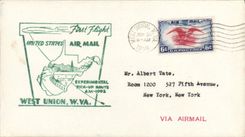 Letter the United States 1st flight West Union 25 6 1939