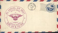 Lettre Etats Unis 4th annual Air Meet South Bend 6 6 1931