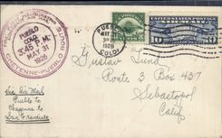 Letter the United States 1st Flight Cheyenne Pueblo 31 5 1926