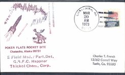 Lettre Etats Unis Poker Flats Rocket Site Chatanika Alaska 20 3 1973 