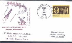 Lettre Etats Unis Poker Flats Rocket Site Chatanika Alaska 21 3 1973 