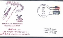 Lettre Etats Unis Poker Flats Rocket Site Chatanika Alaska 21 3 1973 