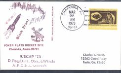 Letter the United States Poker Flats Rocket Site Chatanika Alaska 22 3 1973