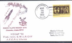 Lettre Etats Unis Poker Flats Rocket Site Chatanika Alaska 24 3 1973 